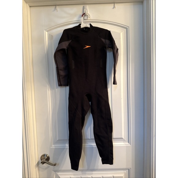 Speedo Kids Youth 8 Wetsuit Full Body Neoprene Black Thin Swim 1.0 Surf NWT - Picture 1 of 10